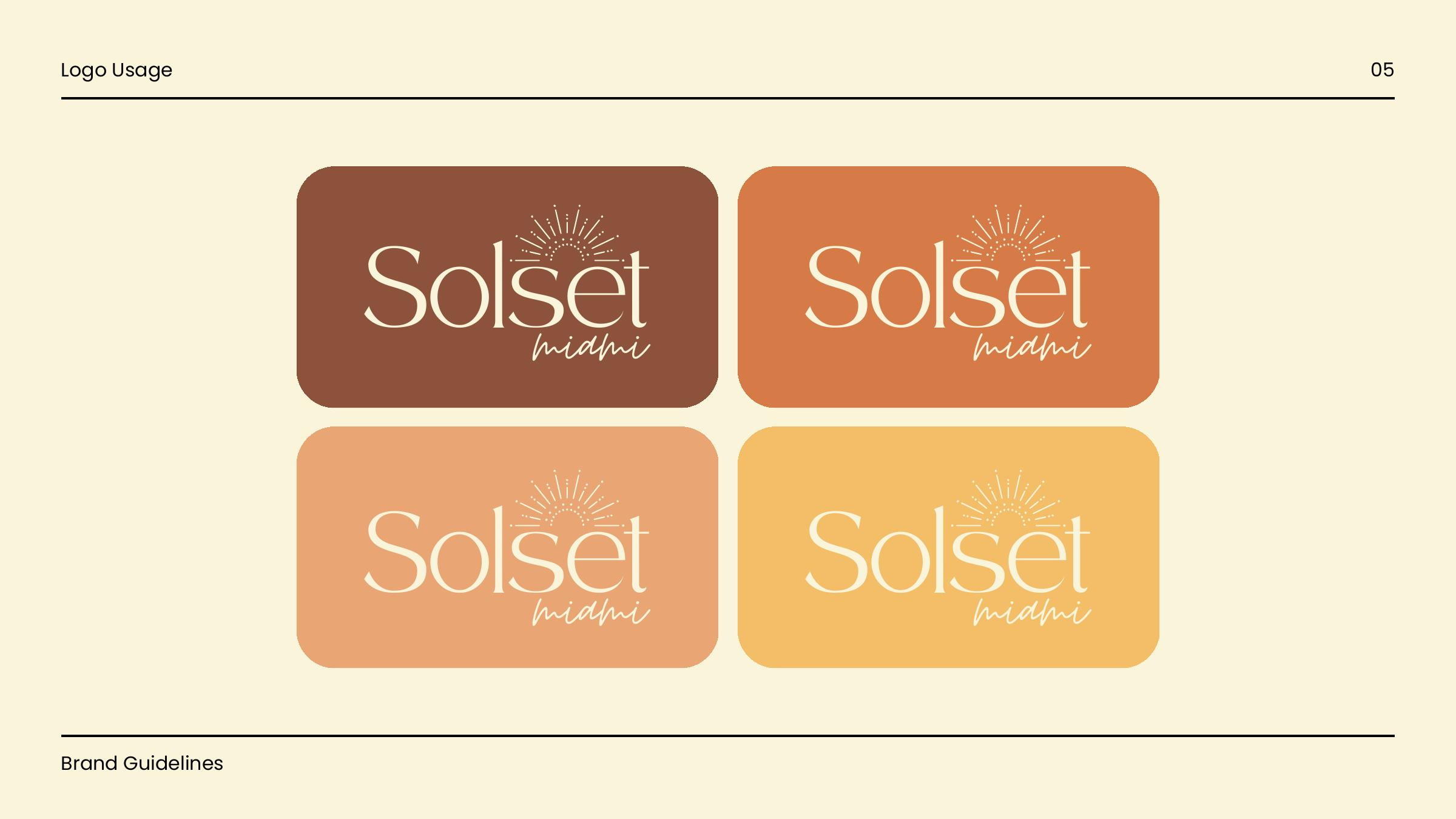 Solset Miami brand application 3